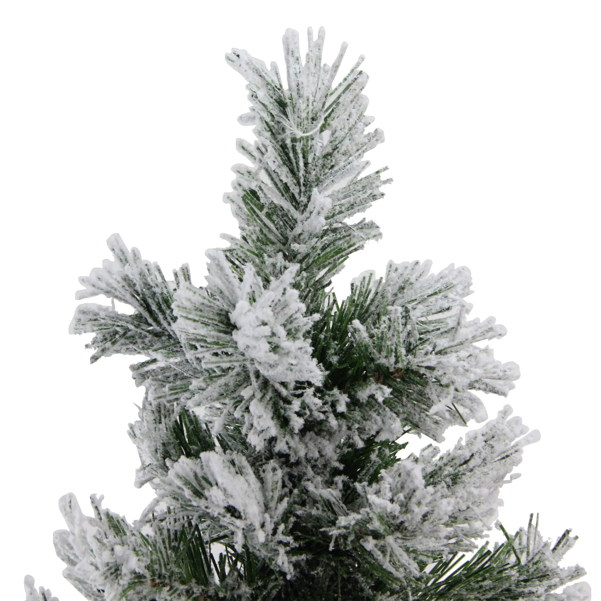 18" Unlit Flocked Pine Artificial Christmas Tree in Burlap Base